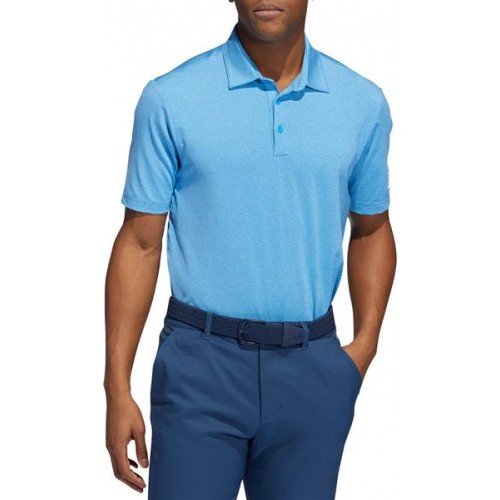 adidas Men's Ultimate365 Heather Golf Blue Rush Mel Polo adidas Men's Ultimate365 Heather Golf Blue Rush Mel Polo