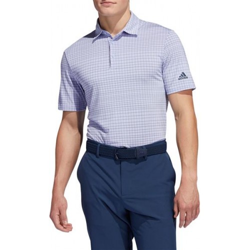Adidas Men's Ultimate365 Print Primegreen Golf Violet Tone/Crew Navy Polo Adidas Men's Ultimate365 Print Primegreen Golf Violet Tone/Crew Navy Polo