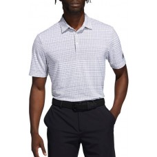 Adidas Men's Ultimate365 Print Primegreen Golf White/Black Polo