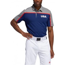 adidas Men's Ultimate365 USA Golf Dark Blue Polo