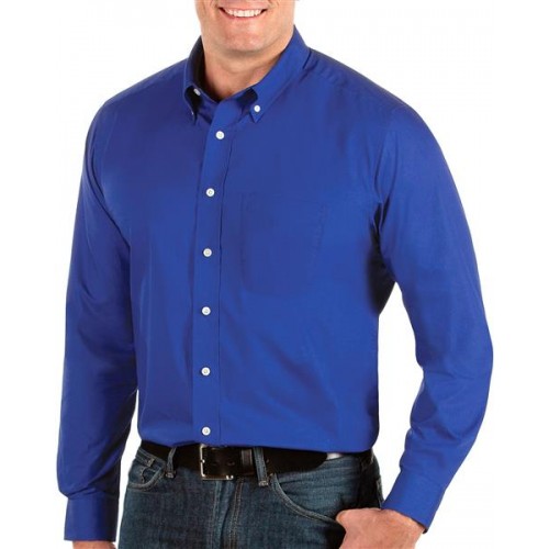 Antigua Men's Dynasty Button Down Long Sleeve Shirt Big & Dark Royal Tall Antigua Men's Dynasty Button Down Long Sleeve Shirt Big & Dark Royal Tall