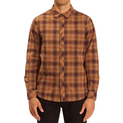 Billabong Men's Coastline Flannel Coffee Top Billabong Men's Coastline Flannel Coffee Top