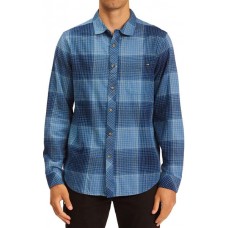 Billabong Men's Coastline Flannel Slate Blue Top