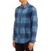 Billabong Men's Coastline Flannel Slate Blue Top