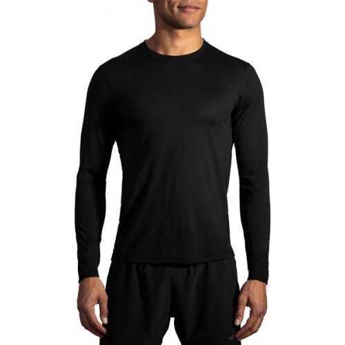 Brooks Men's Distance Long Sleeve Black T-Shirt Brooks Men's Distance Long Sleeve Black T-Shirt