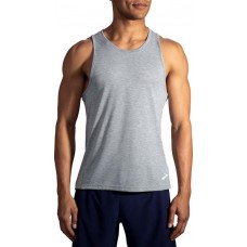 Brooks Men's Distance Tank Heather Ash Top