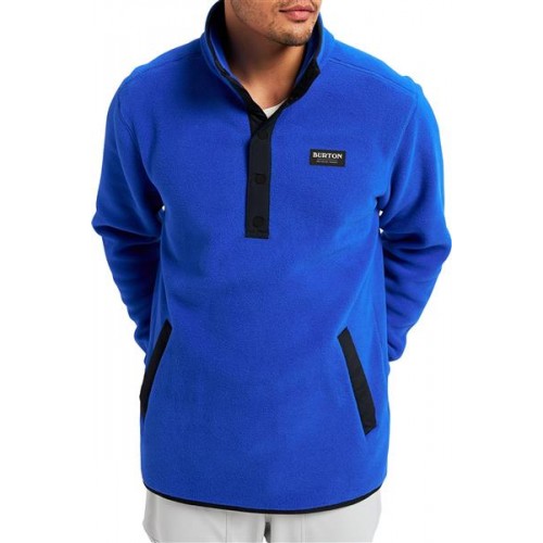 Burton Men's Hearth Fleece Pullover Long Sleeve Cobalt Blue Shirt Burton Men's Hearth Fleece Pullover Long Sleeve Cobalt Blue Shirt