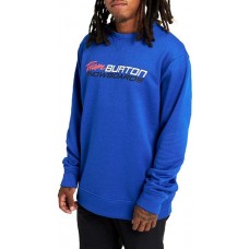 Burton Men's Oak Crewneck Pullover Cobalt Blue Heather Sweatshirt Burton Men's Oak Crewneck Pullover Cobalt Blue Heather Sweatshirt