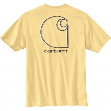 Carhartt Men's Big and Tall Logo Graphic Short Sleeve Pale Sun T-Shirt Carhartt Men's Big and Tall Logo Graphic Short Sleeve Pale Sun T-Shirt