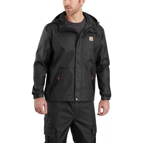 Carhartt Men's Dry Harbor Rain Black Jacket Carhartt Men's Dry Harbor Rain Black Jacket