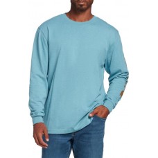 Carhartt Men's Graphic Logo Long Sleeve Blue Spruce Heather Shirt