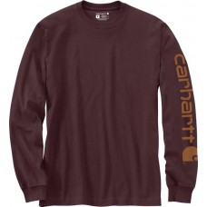 Carhartt Men's Graphic Logo Long Sleeve Port Shirt