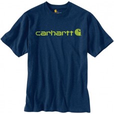 Carhartt Men's Logo Dark Cobalt Blue Heather T-Shirt Carhartt Men's Logo Dark Cobalt Blue Heather T-Shirt