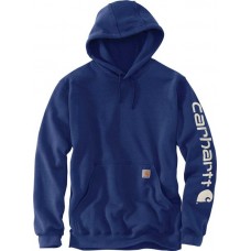 Carhartt Men's Midweight Sleeve Logo Scout Blue Heather Hoodie