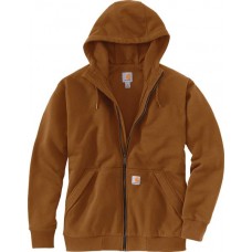 Carhartt Men's Rain Defender Loose Fit Midweight Thermal-Lined Full-Zip Oiled Walnut Heather Hoodie Carhartt Men's Rain Defender Loose Fit Midweight Thermal-Lined Full-Zip Oiled Walnut Heather Hoodie