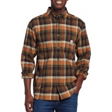 Carhartt Men's Rugged Flex Midweight Flannel Long Sleeve Basil Shirt