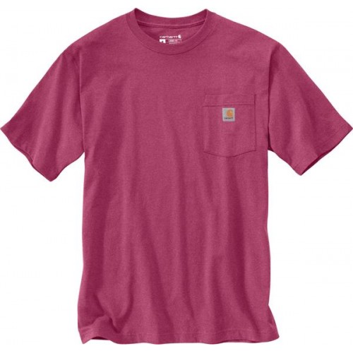 Carhartt Men's Workwear K87 Pocket Beet Red Heather T-Shirt Carhartt Men's Workwear K87 Pocket Beet Red Heather T-Shirt