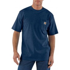 Carhartt Men's Workwear K87 Pocket Dark Cobalt Blue T-Shirt