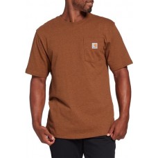 Carhartt Men's Workwear K87 Pocket Oiled Walnut Heather T-Shirt Carhartt Men's Workwear K87 Pocket Oiled Walnut Heather T-Shirt