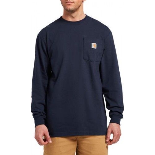 Carhartt Men's Workwear Long Sleeve Navy Shirt Carhartt Men's Workwear Long Sleeve Navy Shirt