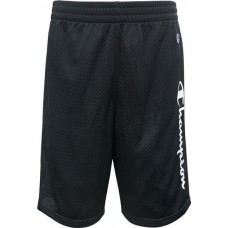 Champion Boys' Vertical Script Mesh Black Shorts