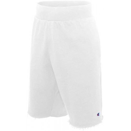 Champion Life Men's Reverse Weave Cut Off White Shorts Champion Life Men's Reverse Weave Cut Off White Shorts