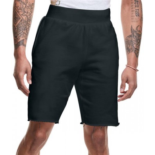 Champion Men's 7 Reverse Weave Cut Off Black Shorts Champion Men's 7 Reverse Weave Cut Off Black Shorts