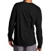 Champion Men's Chest Script Long Sleeve Black Tee
