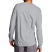 Champion Men's Chest Script Long Sleeve Oxford Gray Tee