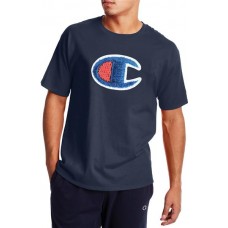 Champion Men's Classic Graphic C Patch Navy T-Shirt