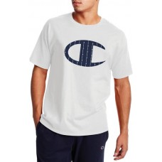 Champion Men's Classic Graphic Script Big C White T-Shirt