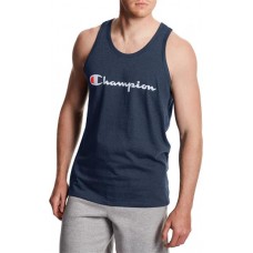 Champion Men's Classic Jersey Graphic Sleeveless Navy Shirt Champion Men's Classic Jersey Graphic Sleeveless Navy Shirt