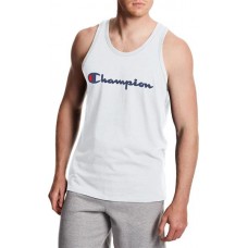 Champion Men's Classic Jersey Graphic Sleeveless White Shirt Champion Men's Classic Jersey Graphic Sleeveless White Shirt