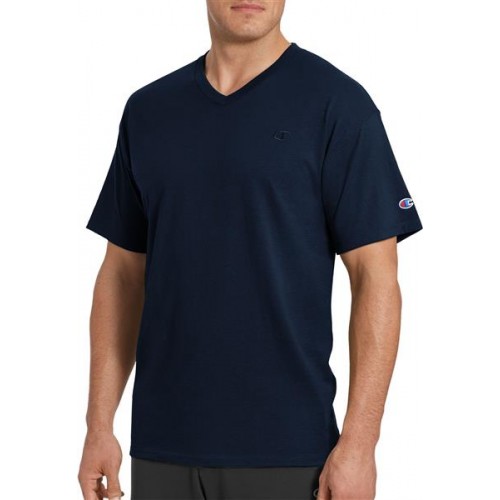 Champion Men's Classic Jersey V-Neck Navy T-Shirt Champion Men's Classic Jersey V-Neck Navy T-Shirt