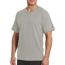 Champion Men's Classic Jersey V-Neck Oxford Grey T-Shirt