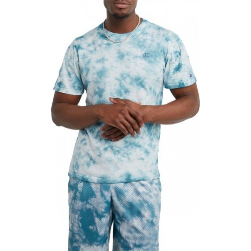 Champion Men's Crush Dye Classic Crush Dye Aqua Tonic T-Shirt Champion Men's Crush Dye Classic Crush Dye Aqua Tonic T-Shirt