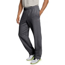 Champion Men's Powerblend Fleece Open Bottom Granite Heather Pants