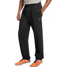 Champion Men's Powerblend Fleece Relaxed Bottom Black Pants Champion Men's Powerblend Fleece Relaxed Bottom Black Pants