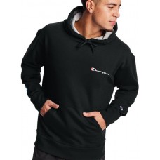 Champion Men's Powerblend Graphic Black Hoodie Champion Men's Powerblend Graphic Black Hoodie