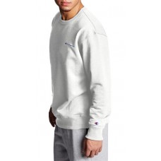 Champion Men's Powerblend Graphic Crew White Sweatshirt