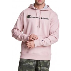 Champion Men's Powerblend Script Graphic Dream Pink Hoodie