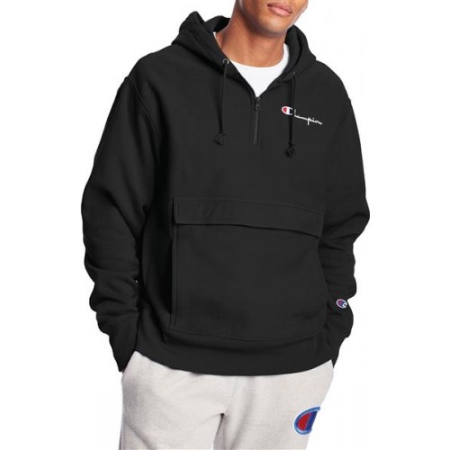 Champion Men's Reverse Weave Black Anorak Champion Men's Reverse Weave Black Anorak