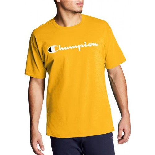 Champion Men's Script Jersey Graphic C Gold T-Shirt Champion Men's Script Jersey Graphic C Gold T-Shirt
