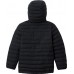 Columbia Boys' Powder Lite Hooded Black Jacket Columbia Boys' Powder Lite Hooded Black Jacket