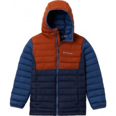 Columbia Boys' Powder Lite Hooded Collnvy/Drkadobe/Nghttde Jacket Columbia Boys' Powder Lite Hooded Collnvy/Drkadobe/Nghttde Jacket
