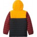 Columbia Boys' Powder Lite Hooded Shark/Flame Ornge/Rd Jspr Jacket Columbia Boys' Powder Lite Hooded Shark/Flame Ornge/Rd Jspr Jacket