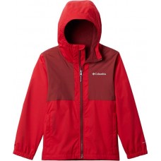 Columbia Boys' Rainy Trails Lined Mountain Red Jacket