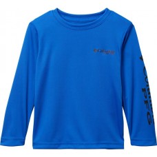 Columbia Boys' Terminal Tackle PFG Long Sleeve Blue Macaw/Black Logo Shirt Columbia Boys' Terminal Tackle PFG Long Sleeve Blue Macaw/Black Logo Shirt