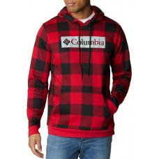 Columbia Men's Columbia Logo Printed Mountain Red Check Print Hoodie Columbia Men's Columbia Logo Printed Mountain Red Check Print Hoodie