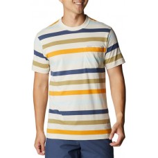 Columbia Men's Glendoveer Pocket Short Sleeve Chalk Everyday Stripe T-Shirt Columbia Men's Glendoveer Pocket Short Sleeve Chalk Everyday Stripe T-Shirt